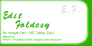 edit foldesy business card